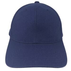 DECKY Blue Baseball Cap Hat OS Strapback Adjustable Plain Structured 6 Panel